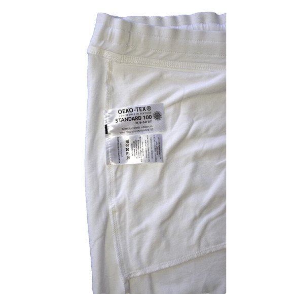 A4 NWT HENRIETTE STEFFENSEN White Stretch Pockets Drawstring Shorts Size S $135 - Picture 6 of 6